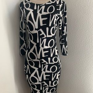 Black and White Love Dress